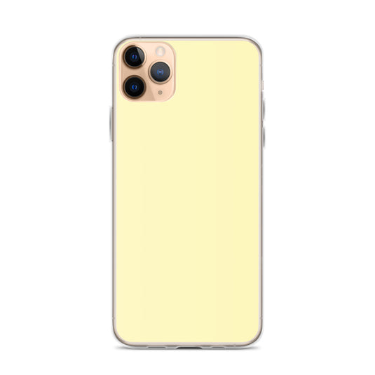 Plain Color Cumulus Yellow iPhone Case Clear Bump Resistant Flexible CREATIVETECH