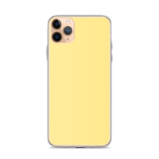 Plain Color Vis Vis Yellow iPhone Case Clear Bump Resistant CREATIVETECH