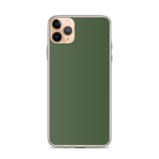 Plain Color Deep Sage iPhone Case Clear Bump Resistant CREATIVETECH