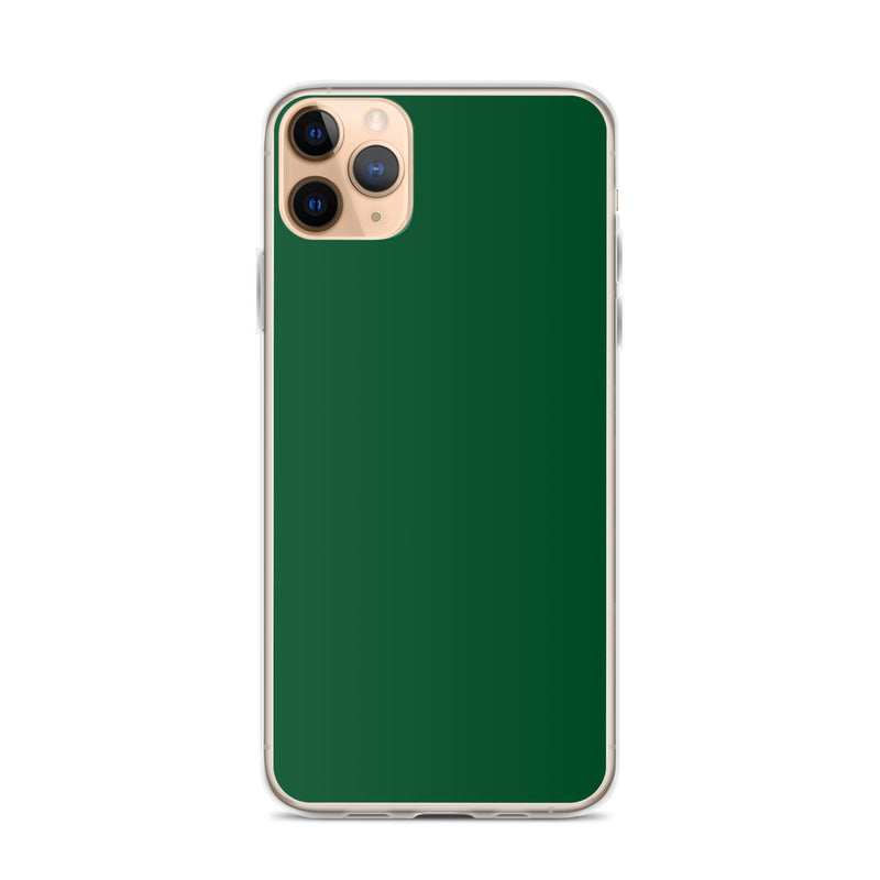 Load image into Gallery viewer, Plain Color Forest Green iPhone Case Clear Bump Resistant CREATIVETECH