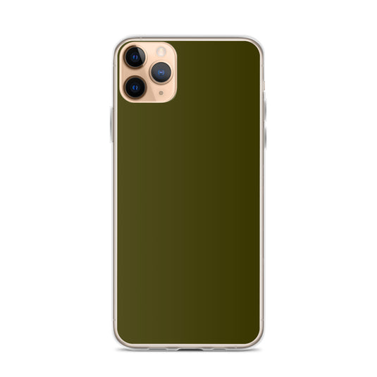 Plain Color Karaka Tabacco Green iPhone Case Clear Bump Resistant CREATIVETECH