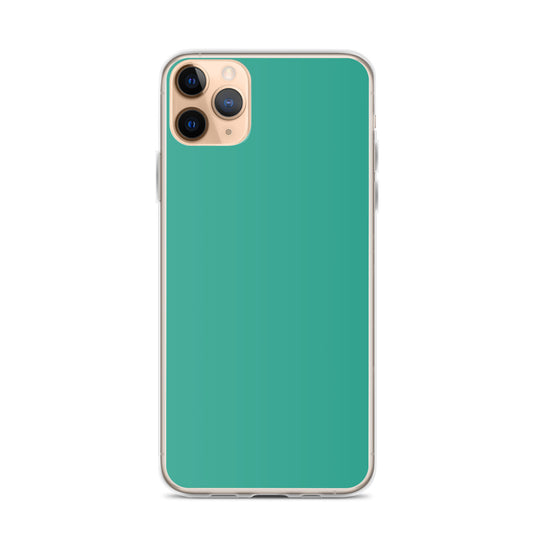 Plain Color Niagara Green iPhone Case Clear Bump Resistant CREATIVETECH