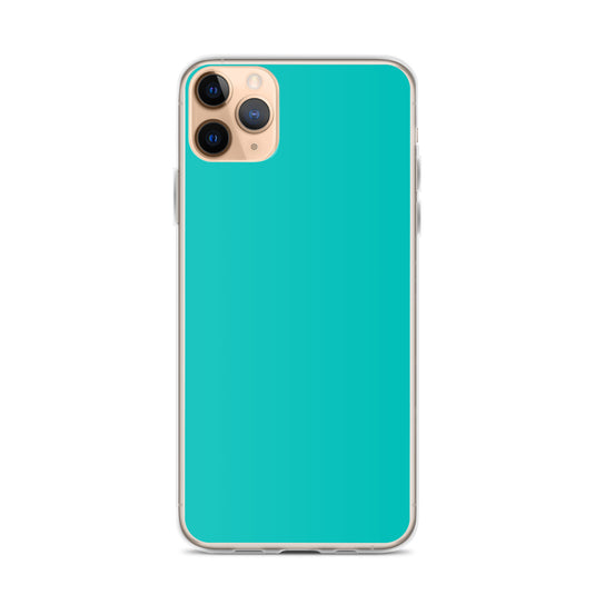 Plain Color Iris Blue iPhone Case Clear Bump Resistant CREATIVETECH