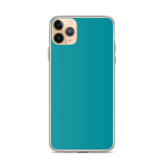 Plain Color Eastern Blue iPhone Case Clear Bump Resistant CREATIVETECH