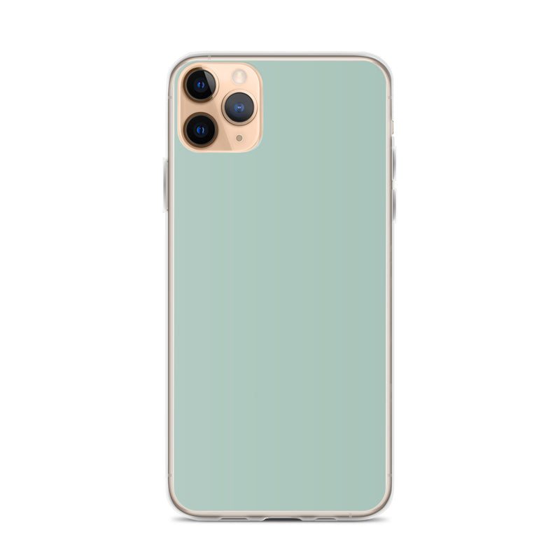 Load image into Gallery viewer, Plain Color Opal Green Blue iPhone Case Clear Bump Resistant CREATIVETECH