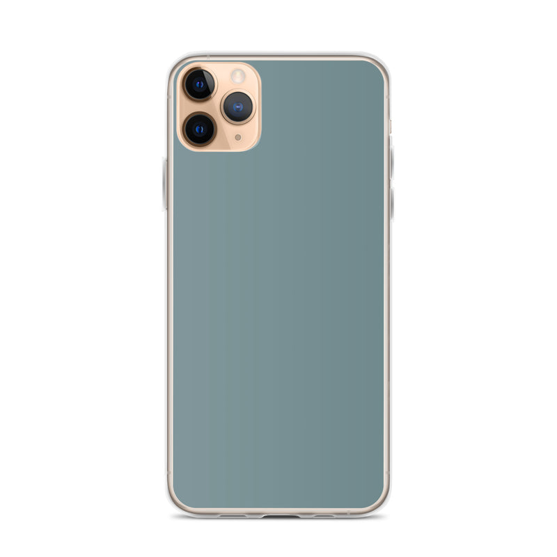 Load image into Gallery viewer, Plain Color Gothic Blue iPhone Case Clear Bump Resistant CREATIVETECH