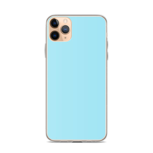 Plain Color Blizzard Blue iPhone Case Clear Bump Resistant CREATIVETECH