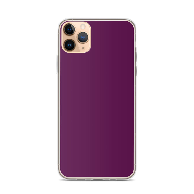 Load image into Gallery viewer, Tyrian Purple iPhone Clear Thin Case Plain Color CREATIVETECH
