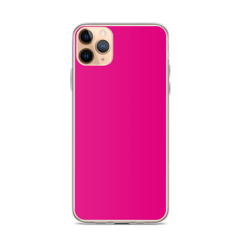 Load image into Gallery viewer, Violet Red Pink iPhone Clear Thin Case Plain Color CREATIVETECH