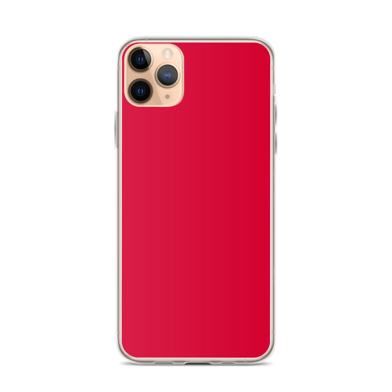 Load image into Gallery viewer, Crimson Red Red iPhone Clear Thin Case Plain Color CREATIVETECH