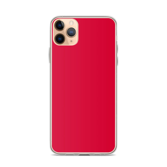Crimson Red Red iPhone Clear Thin Case Plain Color CREATIVETECH