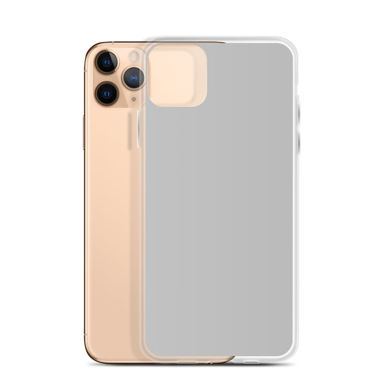 Load image into Gallery viewer, Plain Color Silver Grey iPhone Case Clear Bump Resistant Flexible CREATIVETECH