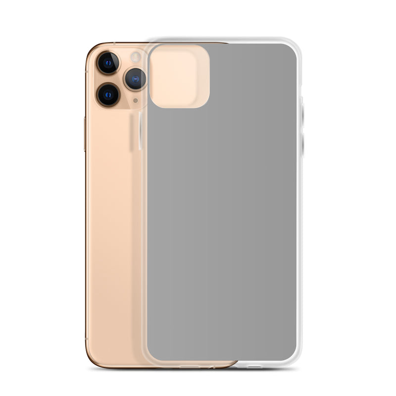 Load image into Gallery viewer, Plain Color Nobel Grey iPhone Case Clear Bump Resistant Flexible CREATIVETECH
