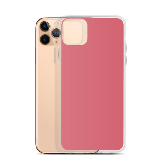 Plain Color Cabaret Pink iPhone Case Clear Bump Resistant Flexible CREATIVETECH