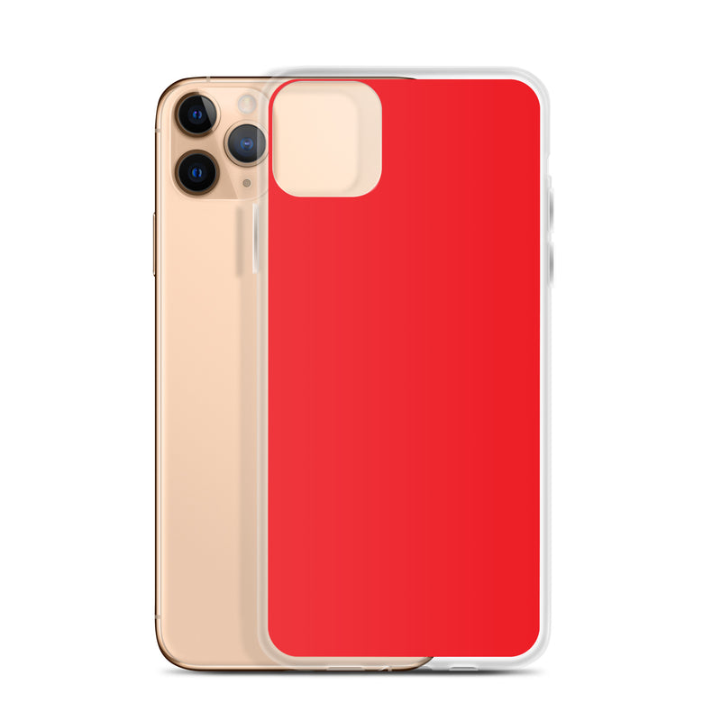 Load image into Gallery viewer, Plain Color Alizarin Red iPhone Case Clear Bump Resistant Flexible CREATIVETECH