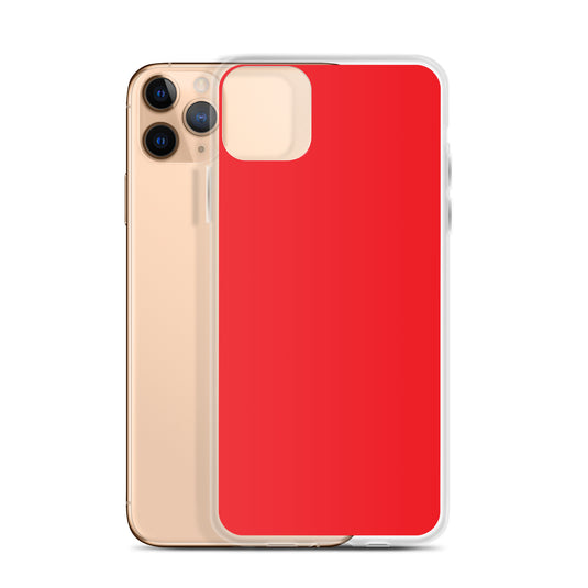 Plain Color Alizarin Red iPhone Case Clear Bump Resistant Flexible CREATIVETECH
