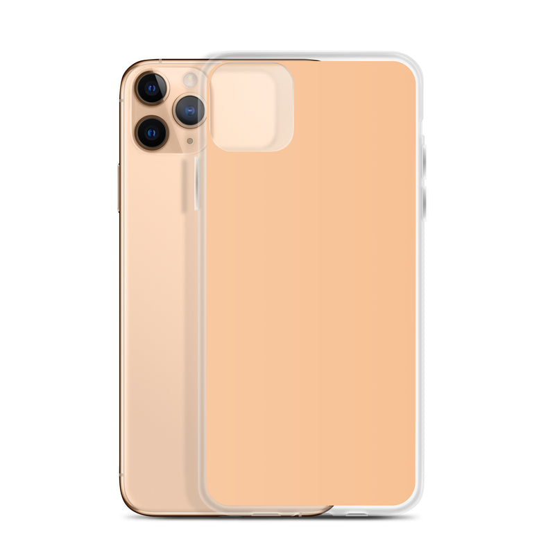 Load image into Gallery viewer, Plain Color Romantic Orange iPhone Case Clear Bump Resistant Flexible CREATIVETECH