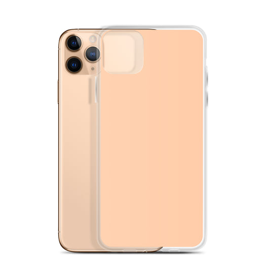 Plain Color Peach Orange iPhone Case Clear Bump Resistant Flexible CREATIVETECH