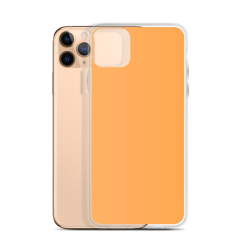 Load image into Gallery viewer, Plain Color Texas Rose Orange iPhone Case Clear Bump Resistant Flexible CREATIVETECH