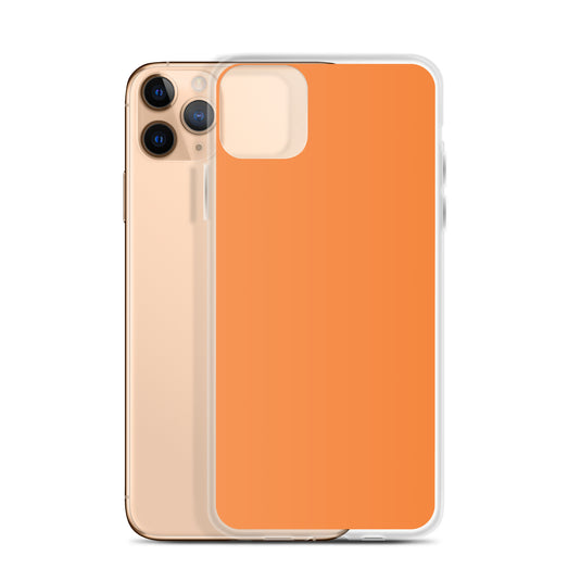 Plain Color Flamenco Orange iPhone Case Clear Bump Resistant Flexible CREATIVETECH