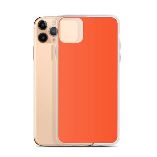 Plain Color Outrageous Orange iPhone Case Clear Bump Resistant Flexible CREATIVETECH