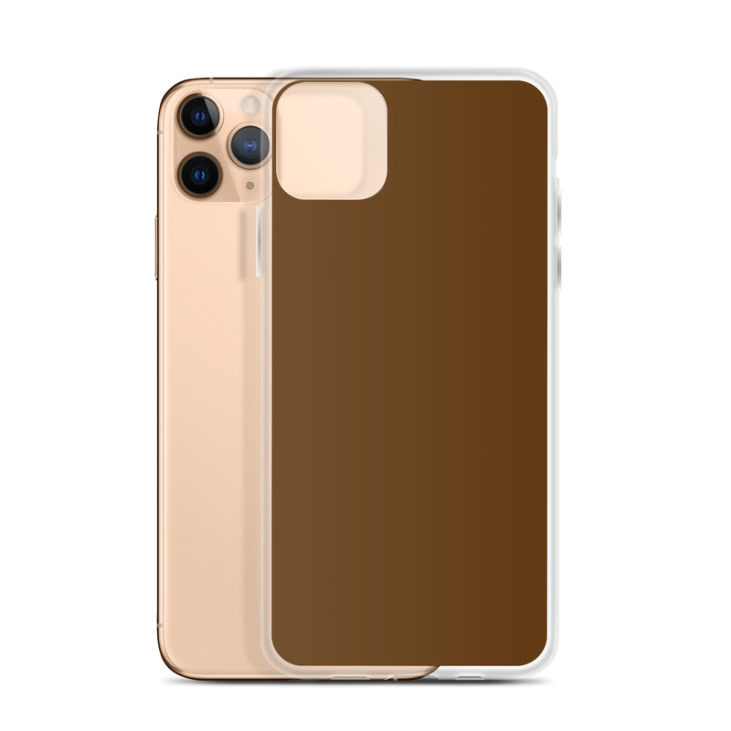 Load image into Gallery viewer, Plain Color Brown iPhone Case Clear Bump Resistant Flexible CREATIVETECH