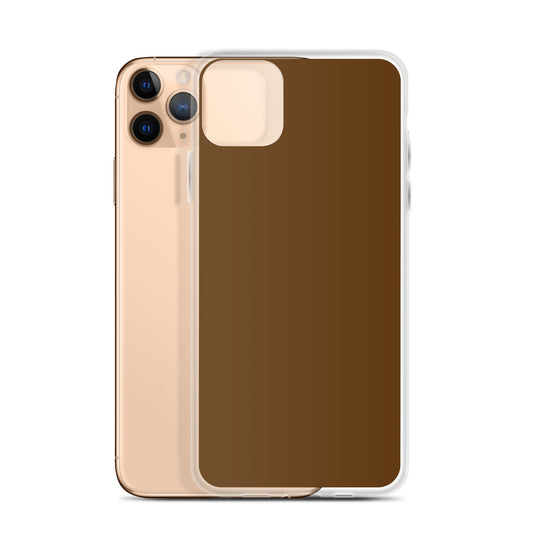 Plain Color Brown iPhone Case Clear Bump Resistant Flexible CREATIVETECH