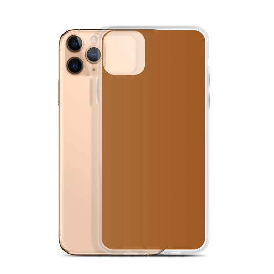 Plain Color Rich Brown iPhone Case Clear Bump Resistant Flexible CREATIVETECH