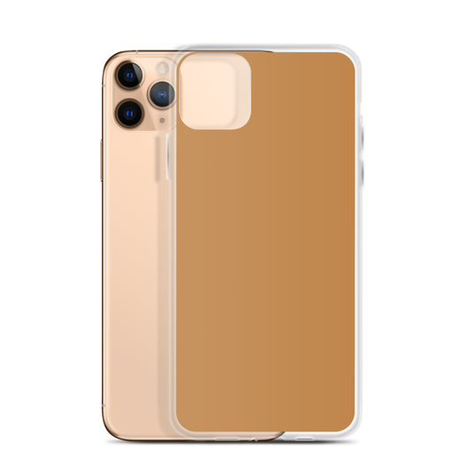 Plain Color Nude Yellow Brown iPhone Case Clear Bump Resistant Flexible CREATIVETECH