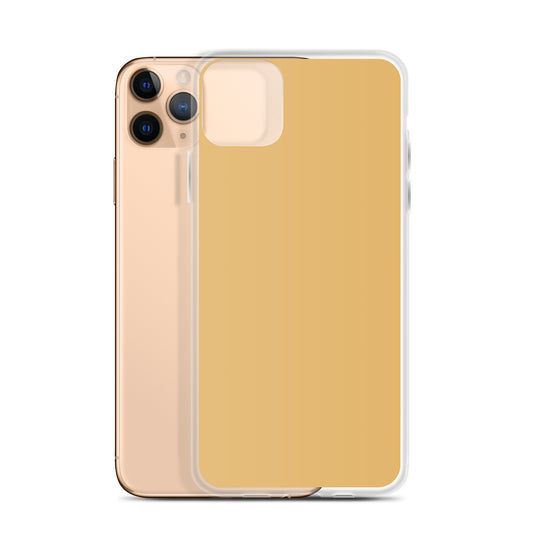 Plain Color Fawn Beige Brown iPhone Case Clear Bump Resistant Flexible CREATIVETECH