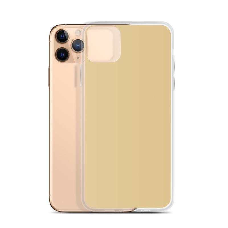 Load image into Gallery viewer, Plain Color New Orleans Beige Brown iPhone Case Clear Bump Resistant Flexible CREATIVETECH