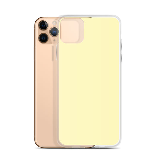 Plain Color Cumulus Yellow iPhone Case Clear Bump Resistant Flexible CREATIVETECH