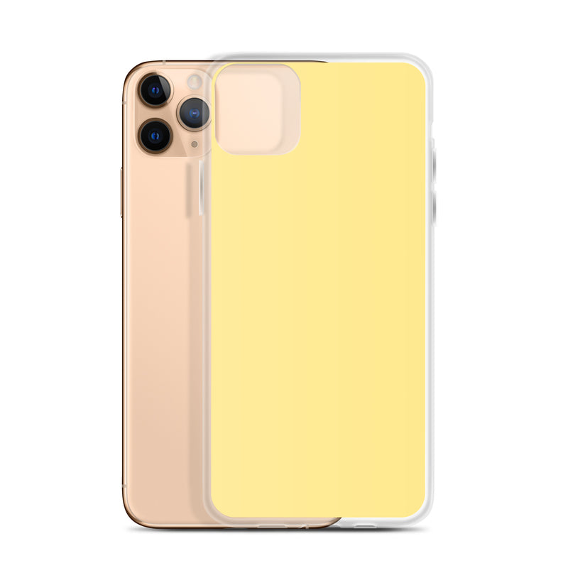 Load image into Gallery viewer, Plain Color Vis Vis Yellow iPhone Case Clear Bump Resistant CREATIVETECH