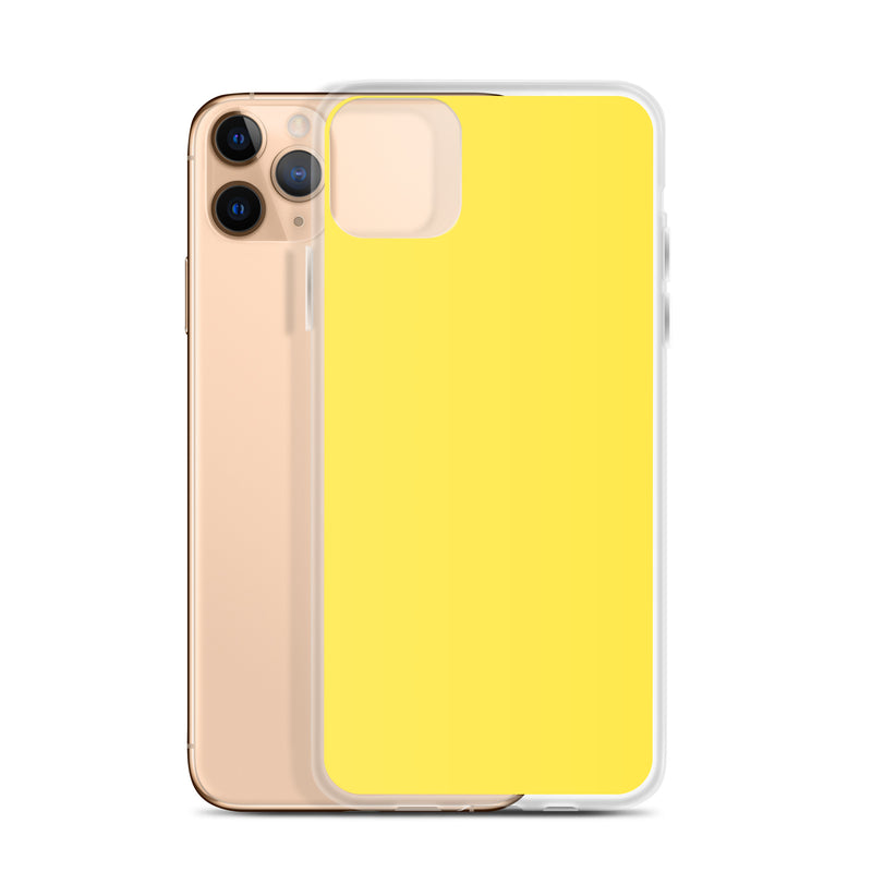 Load image into Gallery viewer, Plain Color Paris Daisy Yellow iPhone Case Clear Bump Resistant CREATIVETECH
