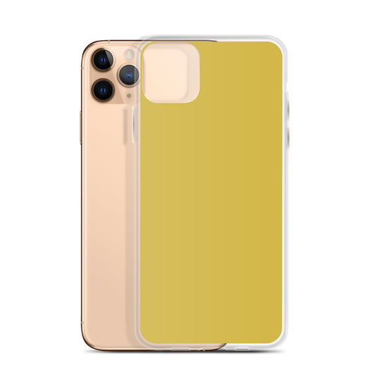 Plain Color Old Gold Yellow iPhone Case Clear Bump Resistant CREATIVETECH