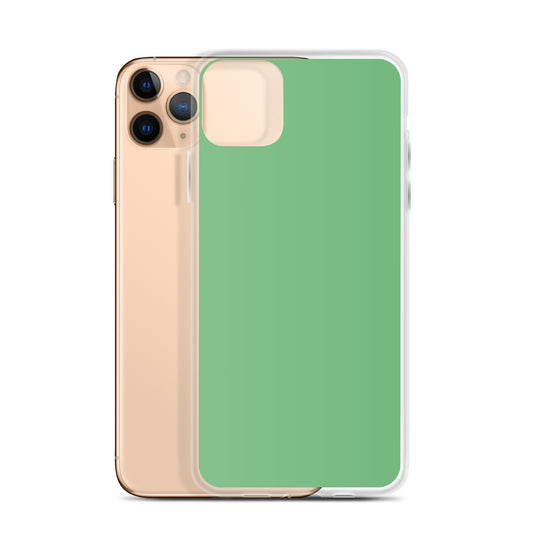 Plain Color Bay Leaf Green iPhone Case Clear Bump Resistant CREATIVETECH
