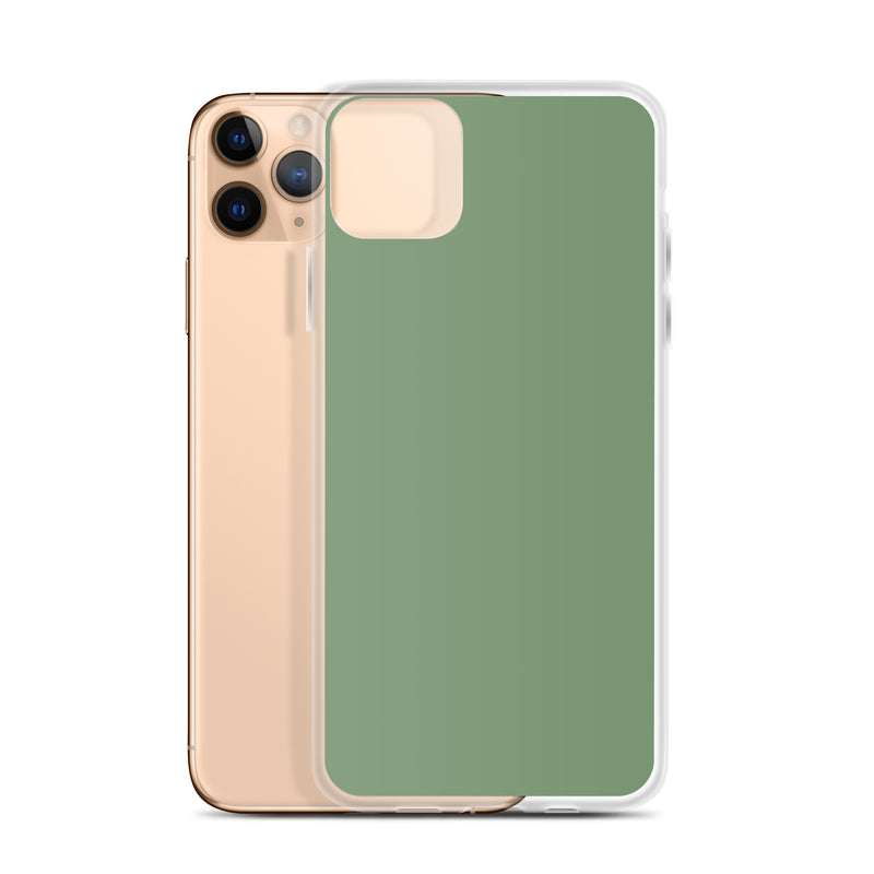 Load image into Gallery viewer, Plain Color Amulet Green iPhone Case Clear Bump Resistant CREATIVETECH