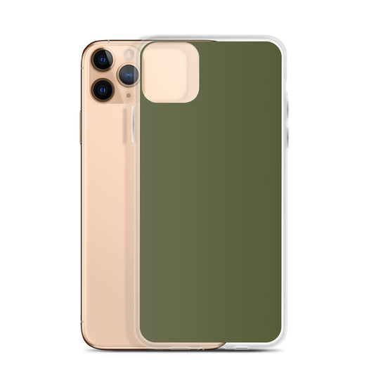 Plain Color Saratoga Green iPhone Case Clear Bump Resistant CREATIVETECH