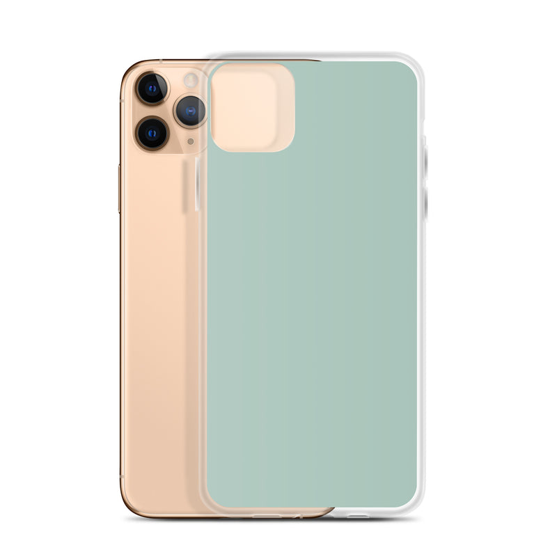 Load image into Gallery viewer, Plain Color Opal Green Blue iPhone Case Clear Bump Resistant CREATIVETECH