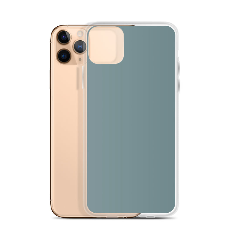 Load image into Gallery viewer, Plain Color Gothic Blue iPhone Case Clear Bump Resistant CREATIVETECH