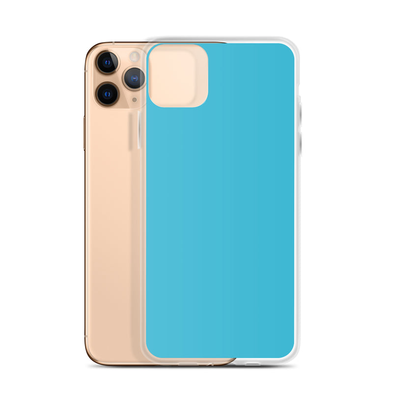 Load image into Gallery viewer, Plain Color Sky Blue iPhone Case Clear Bump Resistant CREATIVETECH