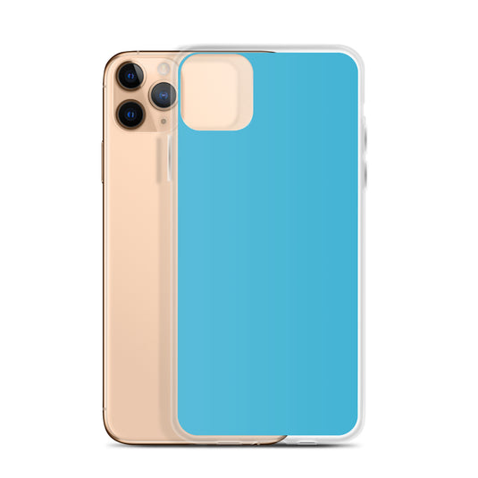 Plain Color Summer Sky Blue iPhone Case Clear Bump Resistant CREATIVETECH