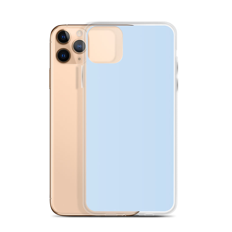 Load image into Gallery viewer, Plain Color Pattens Blue iPhone Case Clear Bump Resistant CREATIVETECH
