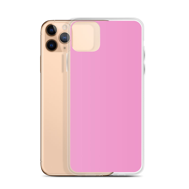 Load image into Gallery viewer, Lavender Rose Pink iPhone Clear Thin Case Plain Color CREATIVETECH