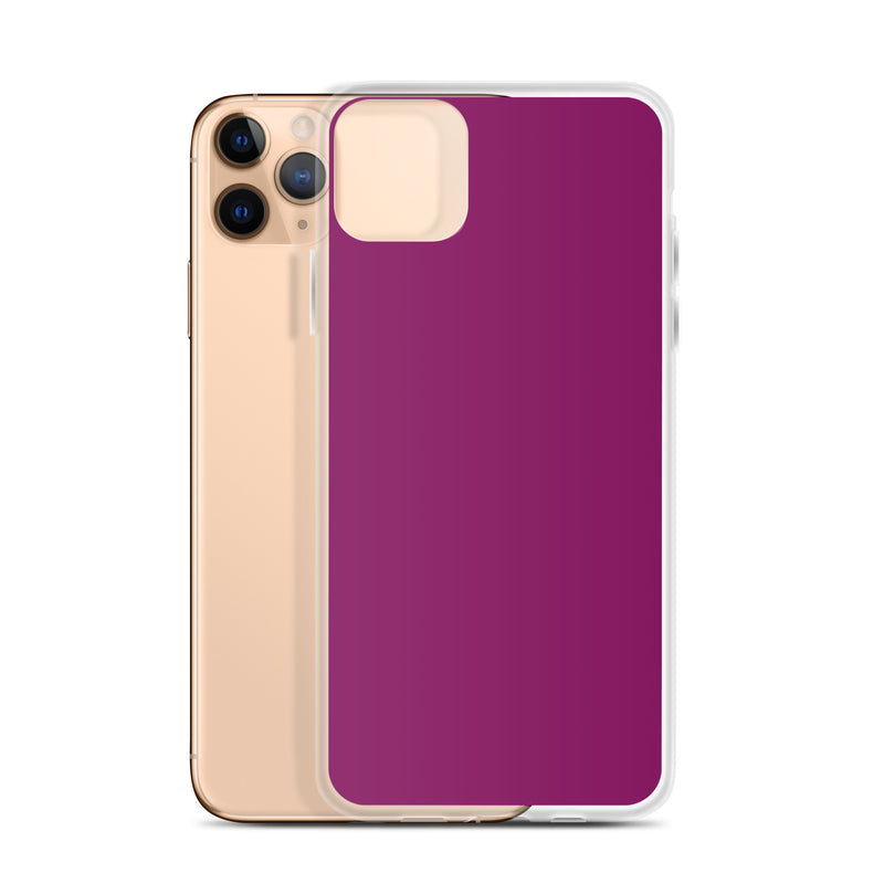 Load image into Gallery viewer, Eggplant Purple iPhone Clear Thin Case Plain Color CREATIVETECH