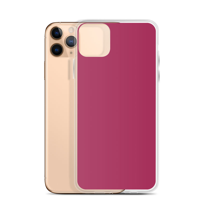 Load image into Gallery viewer, Lipstick Pink Red iPhone Clear Thin Case Plain Color CREATIVETECH