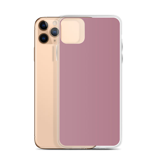 Tapestry Deep Ash Pink iPhone Clear Thin Case Plain Color CREATIVETECH
