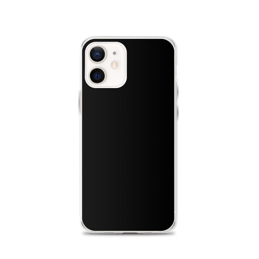 Plain Color Black iPhone Case Clear Bump Resistant Flexible CREATIVETECH