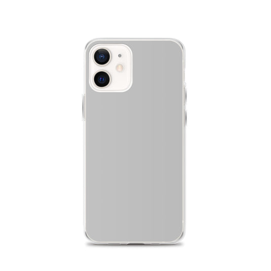 Plain Color Silver Grey iPhone Case Clear Bump Resistant Flexible CREATIVETECH