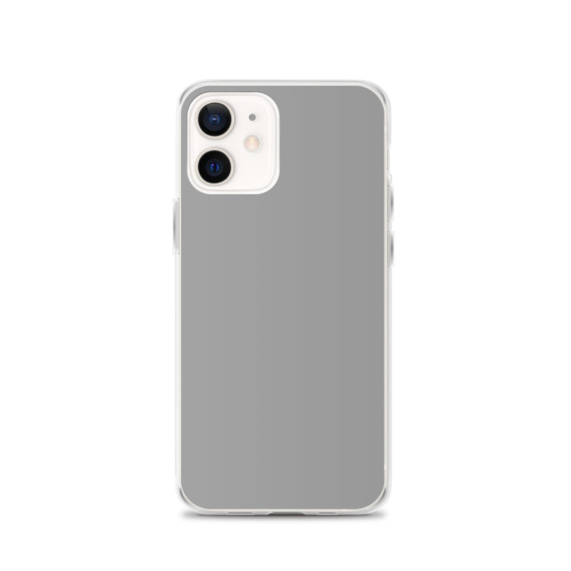 Load image into Gallery viewer, Plain Color Nobel Grey iPhone Case Clear Bump Resistant Flexible CREATIVETECH